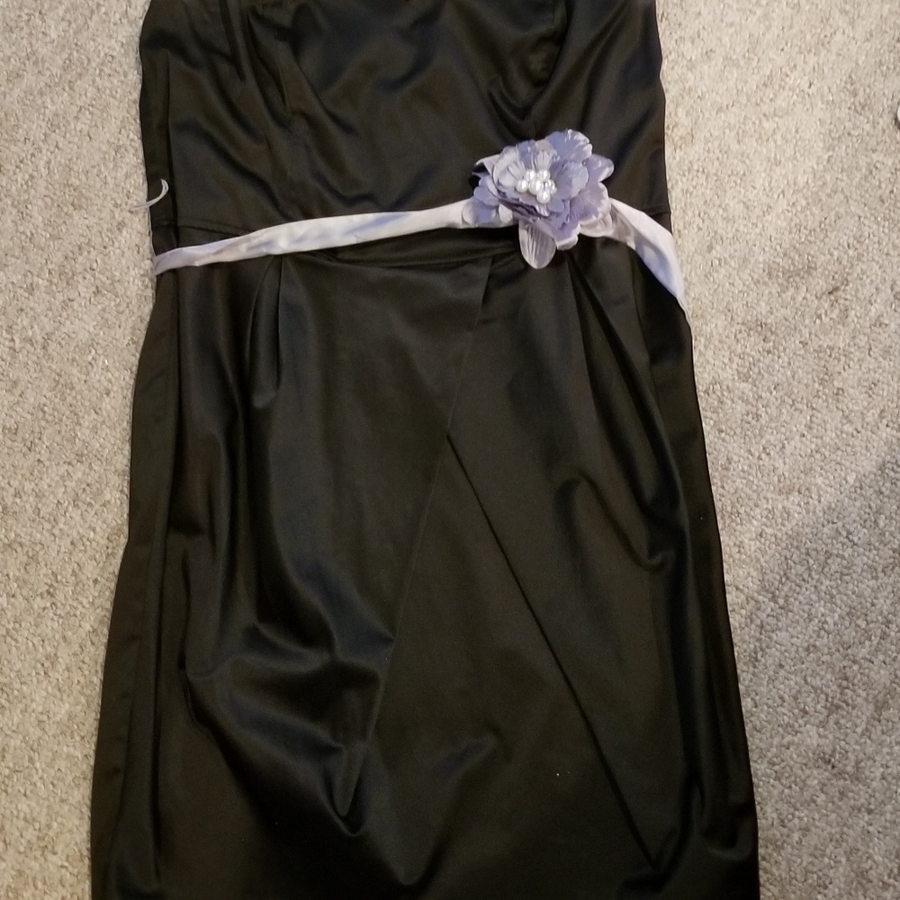 Black strapless dress